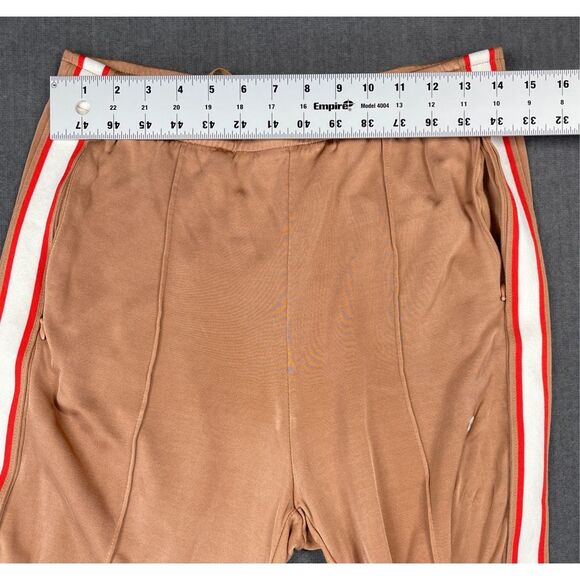 PINK Track Pants Women L Tan Side Stripe Lounge Athleisure Wide Leg Casual - Picture 8 of 13